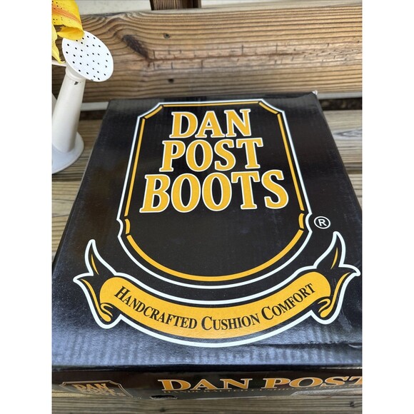 NEW Dan Post American Flag Western Leather Boots Snip Toe Boys 5.5 D Women 7 - Picture 2 of 7